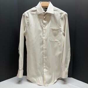 Pronto Uomo Mens Non-Iron White Long Sleeve Button Down Dress Shirt 14.5" 32/33"